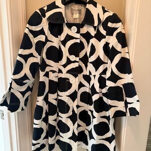 Skirtin Around Black and White Graphic Jacket